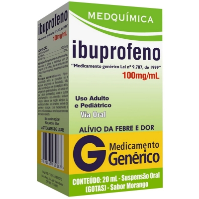 Ibuprofeno *, 100 mg gts 20 ml