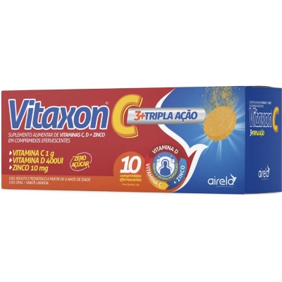 Vitaxon c tripla acao c/10 cpr efervescentes